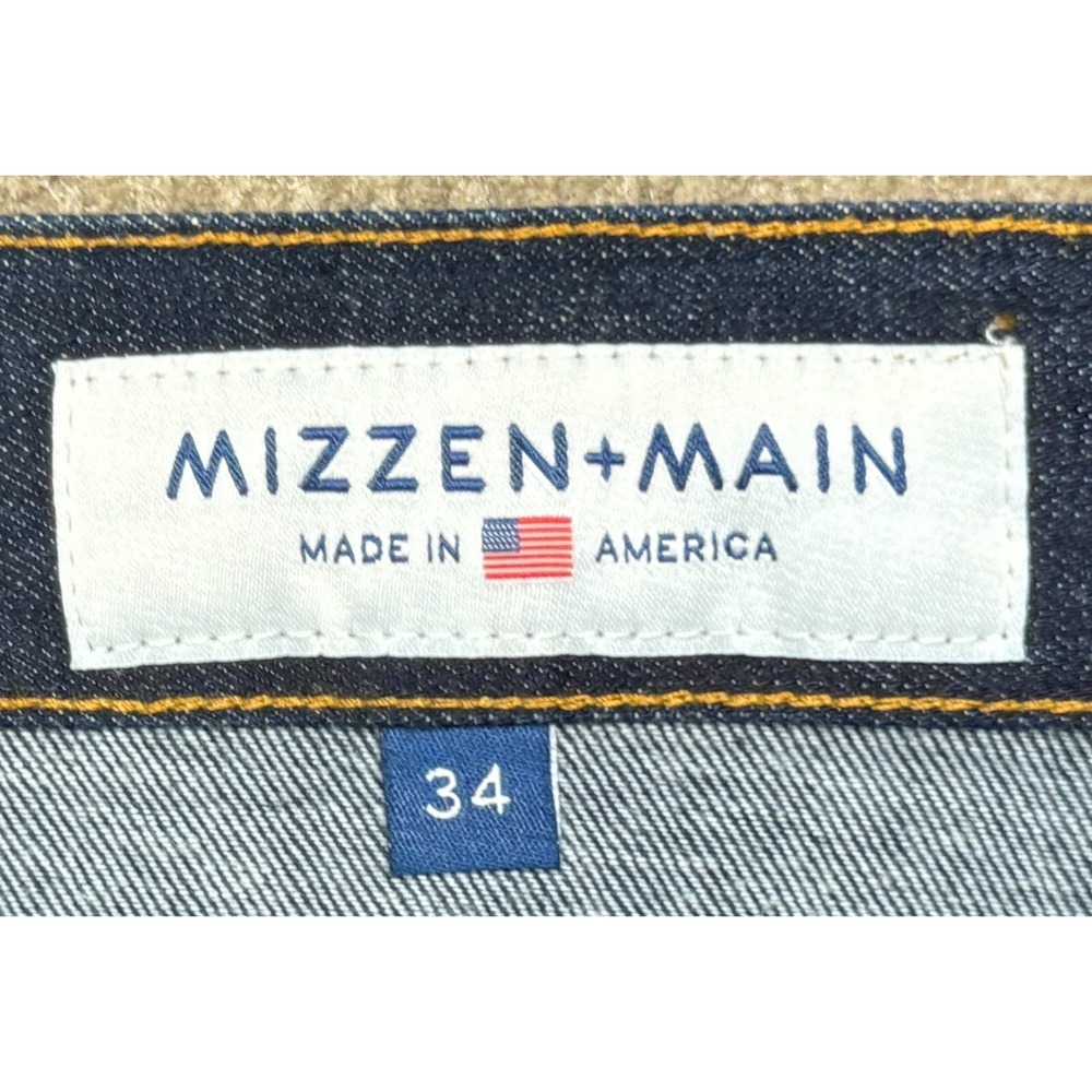 Mizzen+Main Men's Straight Leg 5 Pocket Denim Jeans Size 34 - Picture 3 of 11